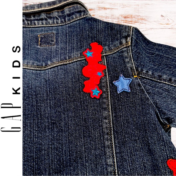 Baby Gap Toddler Dark Denim Patchwork Jacket with Pockets / Size 18-24 mo - Picture 7 of 9